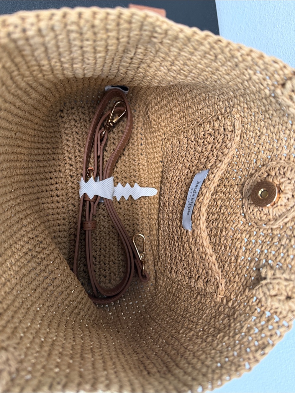 Haute Hippie | Woven Straw Mini Tote Palm Charm - Picture 12 of 12